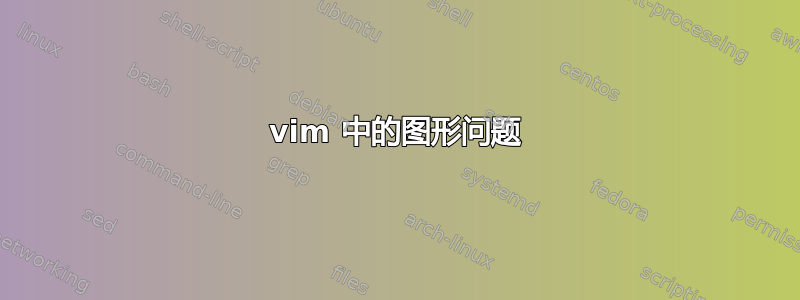 vim 中的图形问题