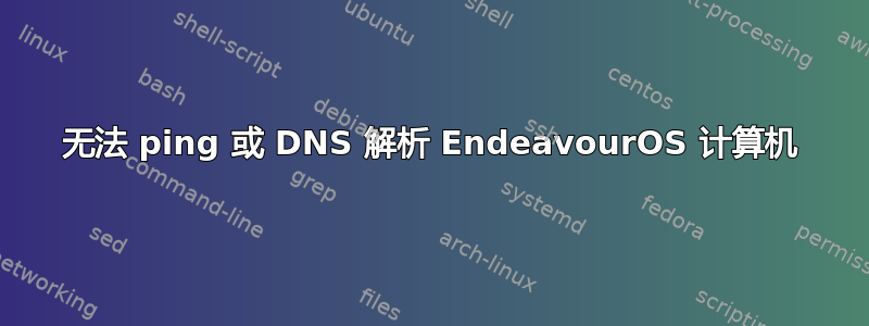 无法 ping 或 DNS 解析 EndeavourOS 计算机