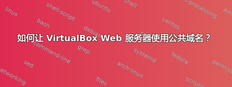 如何让 VirtualBox Web 服务器使用公共域名？