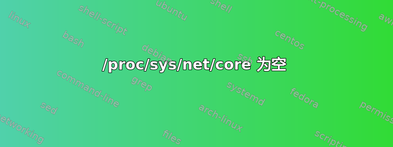 /proc/sys/net/core 为空