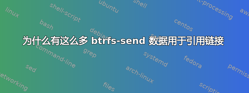 为什么有这么多 btrfs-send 数据用于引用链接