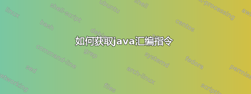 如何获取java汇编指令