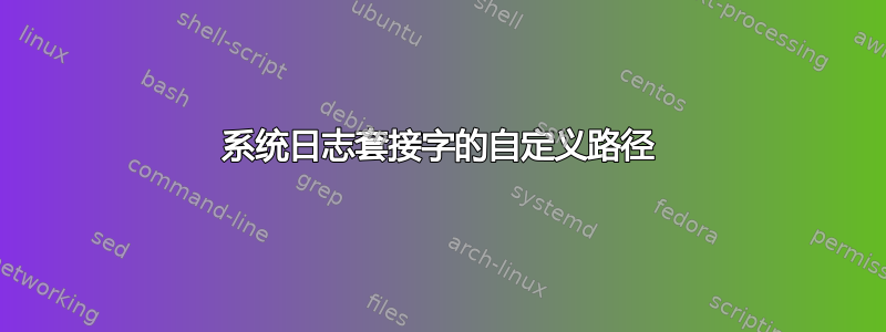 系统日志套接字的自定义路径