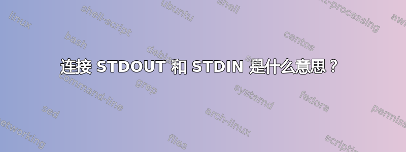 连接 STDOUT 和 STDIN 是什么意思？