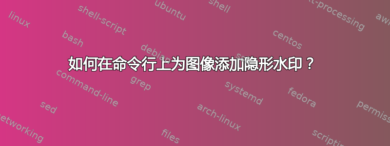 如何在命令行上为图像添加隐形水印？