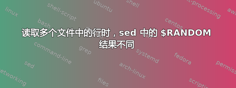 读取多个文件中的行时，sed 中的 $RANDOM 结果不同