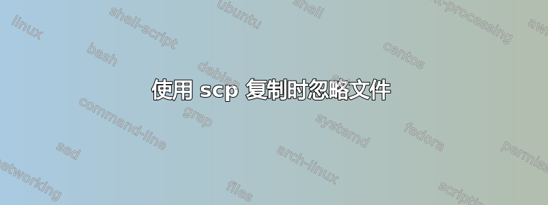 使用 scp 复制时忽略文件