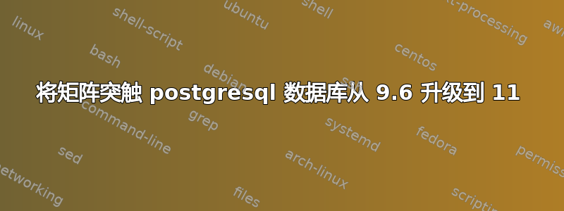 将矩阵突触 postgresql 数据库从 9.6 升级到 11