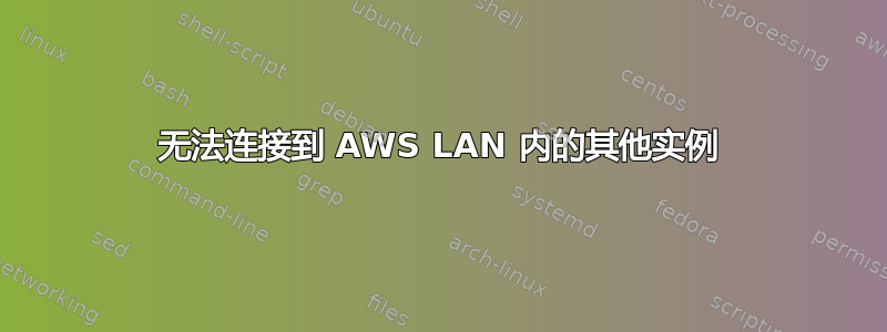 无法连接到 AWS LAN 内的其他实例