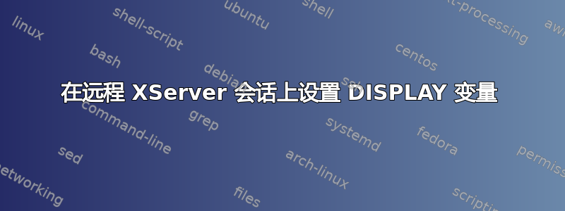 在远程 XServer 会话上设置 DISPLAY 变量