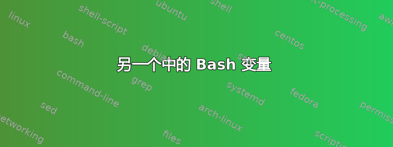 另一个中的 Bash 变量