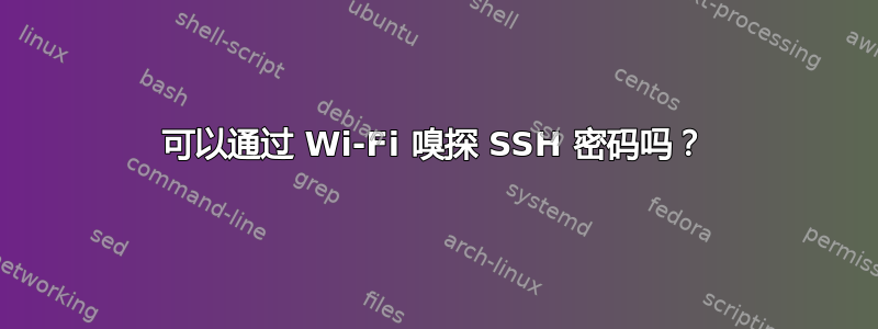 可以通过 Wi-Fi 嗅探 SSH 密码吗？