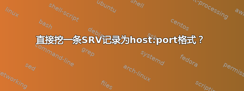 直接挖一条SRV记录为host:port格式？