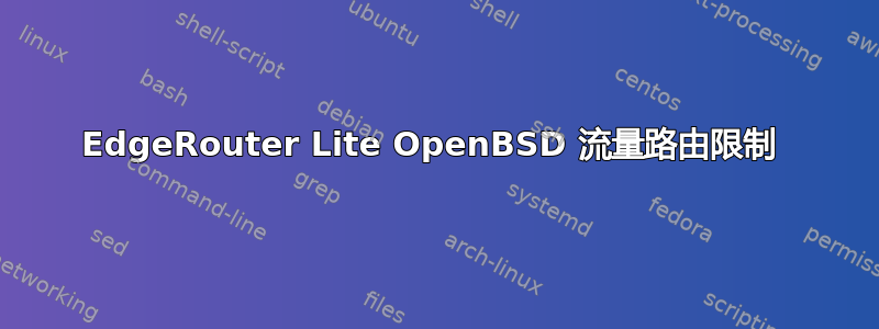 EdgeRouter Lite OpenBSD 流量路由限制 