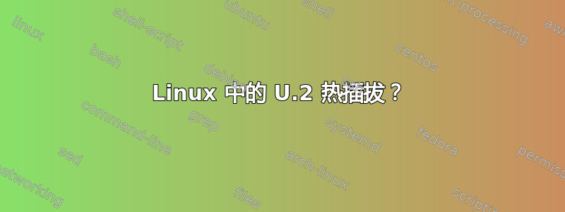 Linux 中的 U.2 热插拔？