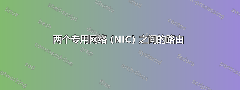 两个专用网络 (NIC) 之间的路由