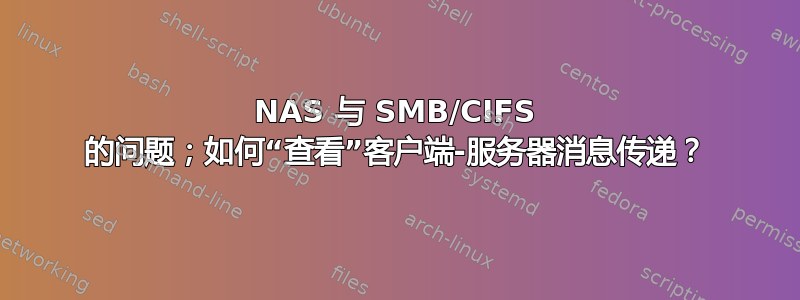 NAS 与 SMB/CIFS 的问题；如何“查看”客户端-服务器消息传递？