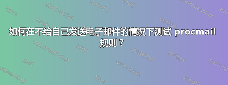 如何在不给自己发送电子邮件的情况下测试 procmail 规则？