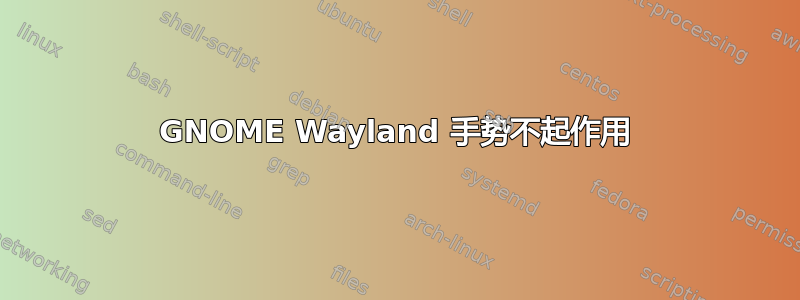 GNOME Wayland 手势不起作用