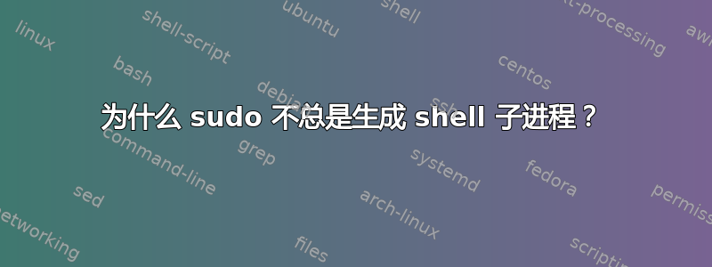 为什么 sudo 不总是生成 shell 子进程？