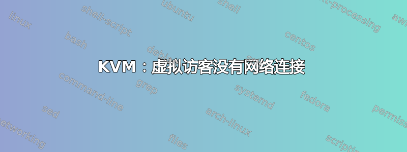 KVM：虚拟访客没有网络连接