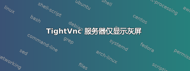 TightVnc 服务器仅显示灰屏