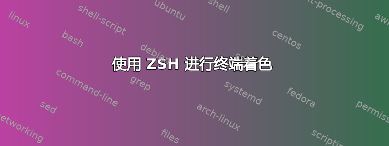 使用 ZSH 进行终端着色