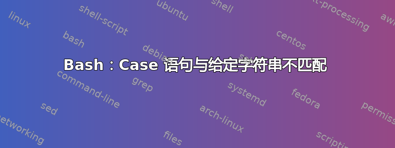 Bash：Case 语句与给定字符串不匹配