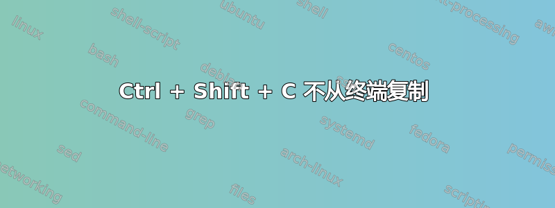 Ctrl + Shift + C 不从终端复制