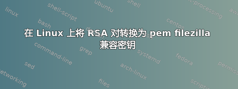 在 Linux 上将 RSA 对转换为 pem filezilla 兼容密钥