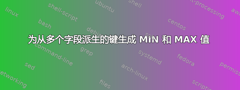 为从多个字段派生的键生成 MIN 和 MAX 值