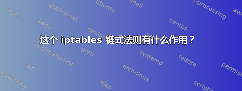 这个 iptables 链式法则有什么作用？ 