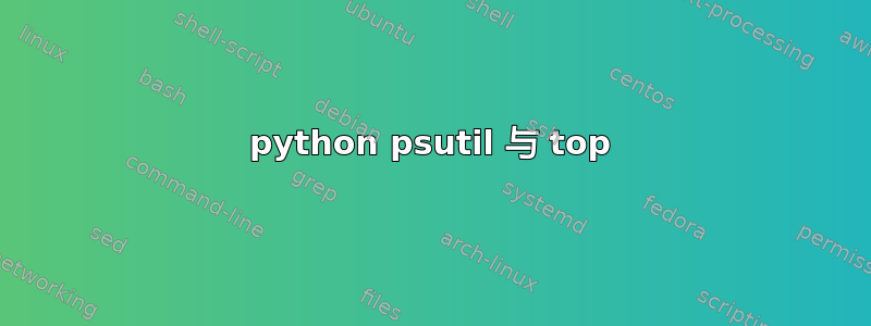 python psutil 与 top