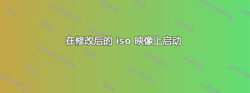 在修改后的 iso 映像上启动