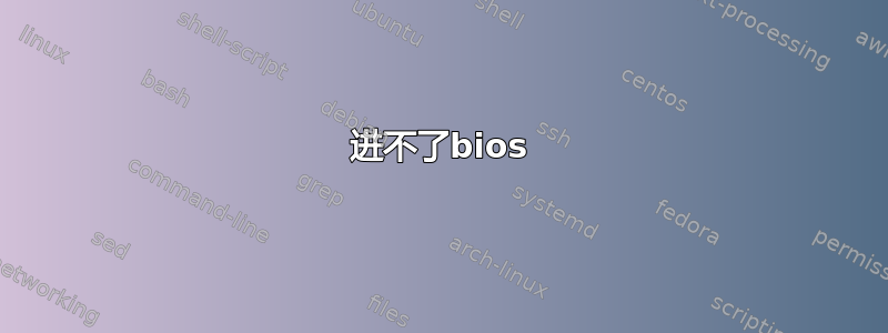 进不了bios