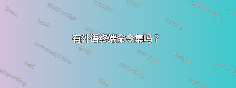 有外语终端命令集吗？