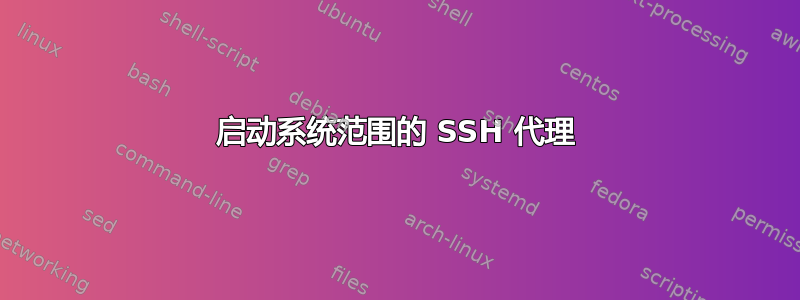 启动系统范围的 SSH 代理