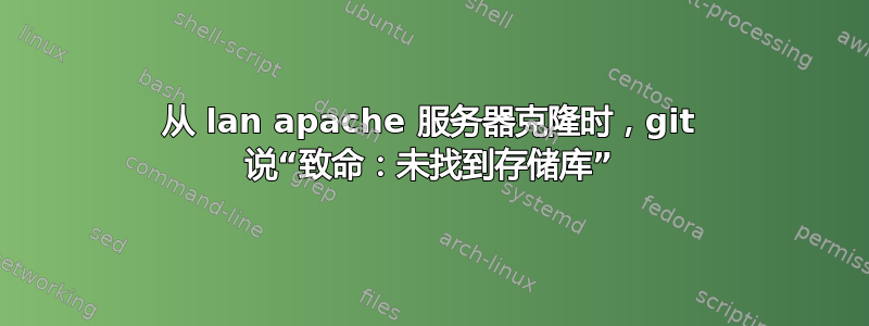 从 lan apache 服务器克隆时，git 说“致命：未找到存储库”