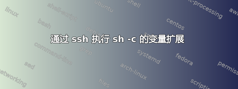 通过 ssh 执行 sh -c 的变量扩展