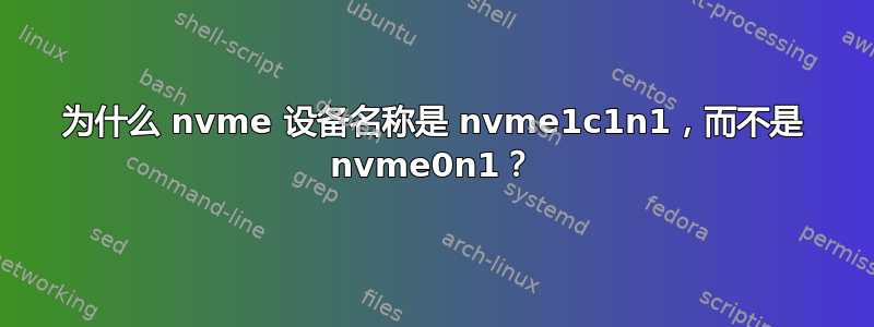 为什么 nvme 设备名称是 nvme1c1n1，而不是 nvme0n1？