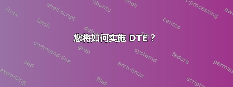 您将如何实施 DTE？