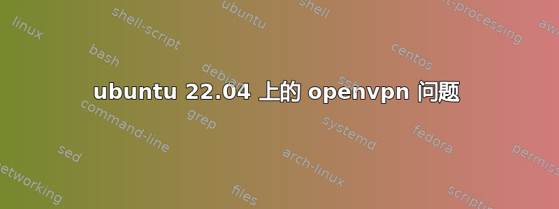 ubuntu 22.04 上的 openvpn 问题