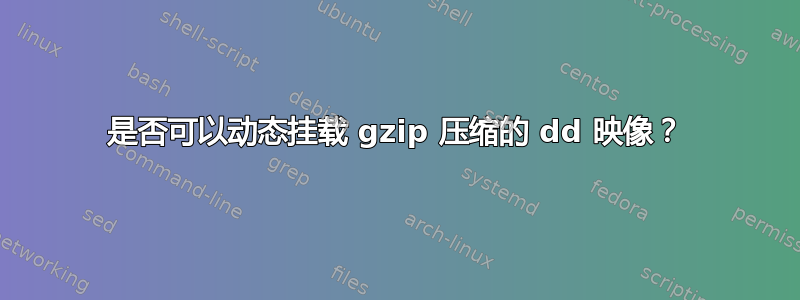 是否可以动态挂载 gzip 压缩的 dd 映像？