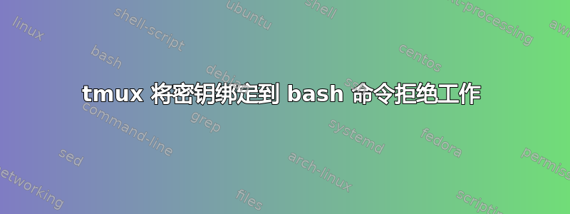 tmux 将密钥绑定到 bash 命令拒绝工作