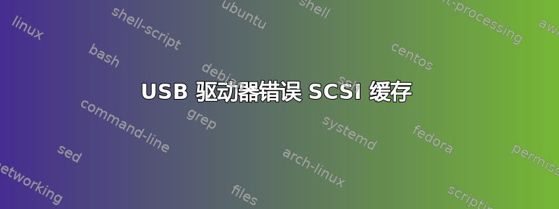 USB 驱动器错误 SCSI 缓存