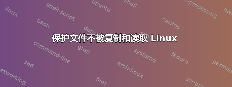 保护文件不被复制和读取 Linux