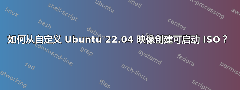 如何从自定义 Ubuntu 22.04 映像创建可启动 ISO？