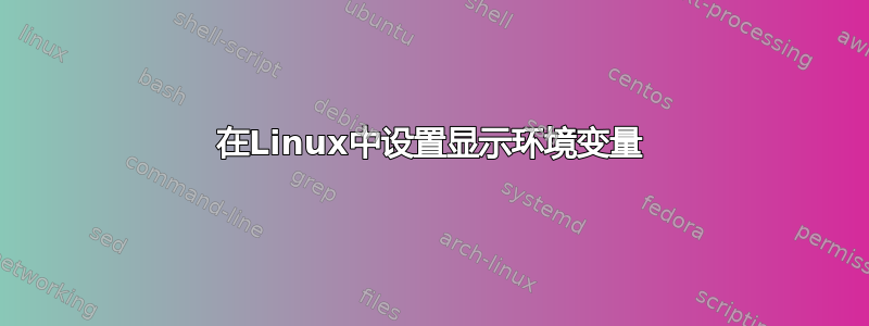 在Linux中设置显示环境变量