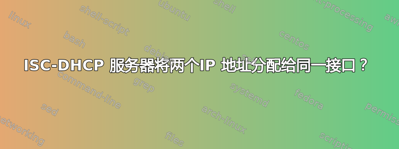 ISC-DHCP 服务器将两个IP 地址分配给同一接口？