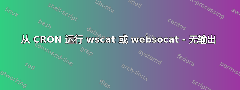 从 CRON 运行 wscat 或 websocat - 无输出